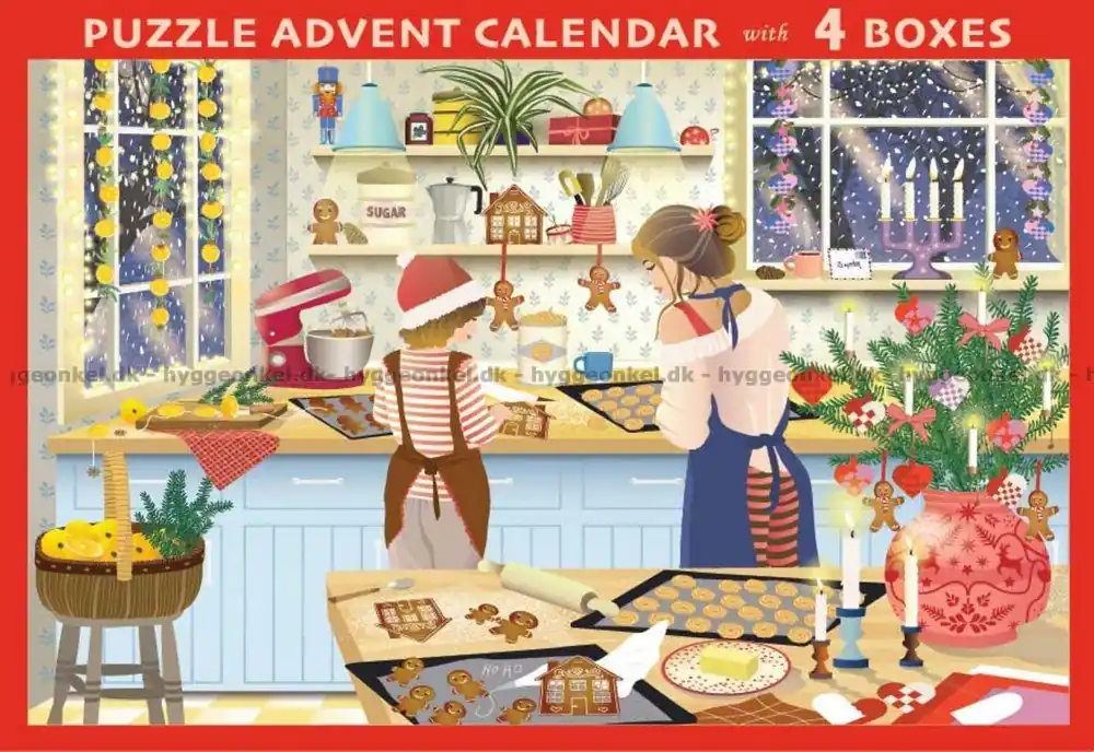 Julkalender Advent - Julmys i köket, 4x250 bitar - Bra pris