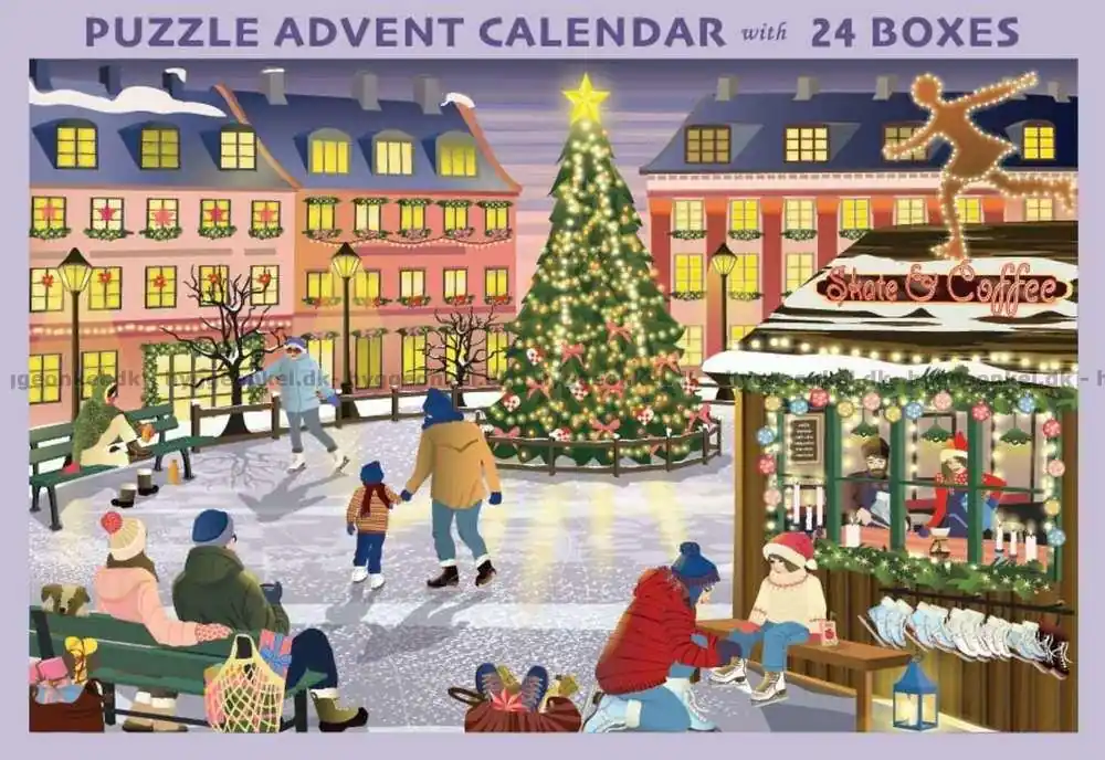 Storsäljare - Julkalender Jul på skridskobanan, 24x42 bitar