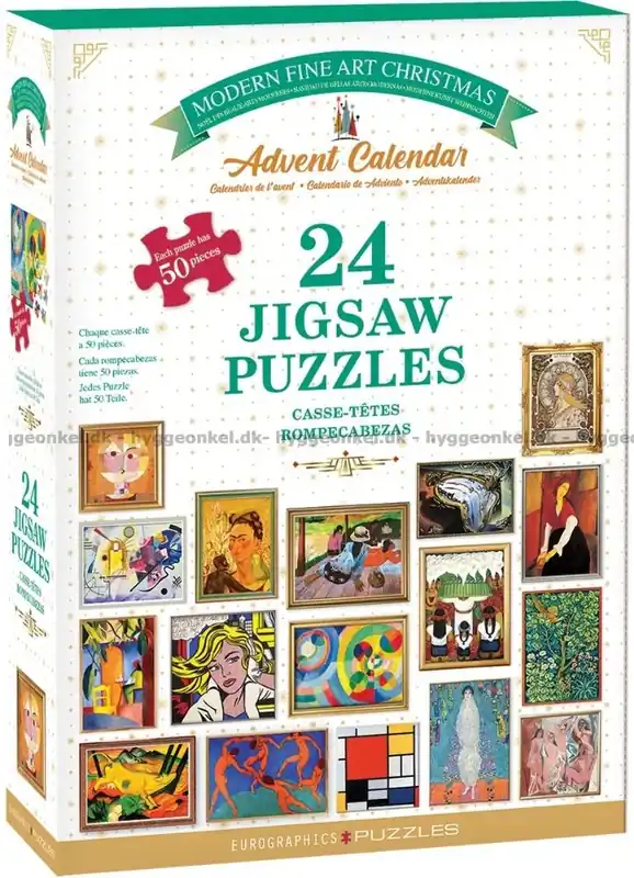 Kundfavorit - Julkalender Modern konst, 24x50 bitar