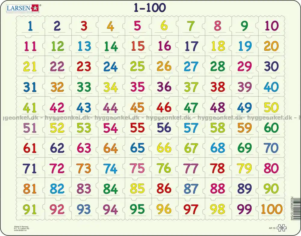 Superpris | Matematik 1-100 - Rampussel, 100 bitar