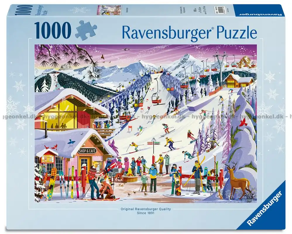 Snöglädje och skidåkning, 1000 bitar | Enkel retur