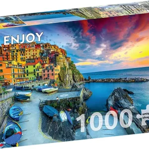 Solnedgång över Manarola, 1000 bitar - Ta chansen