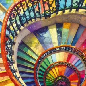 Spiraltrappans färguniversum, 500 bitar - Sänkt pris