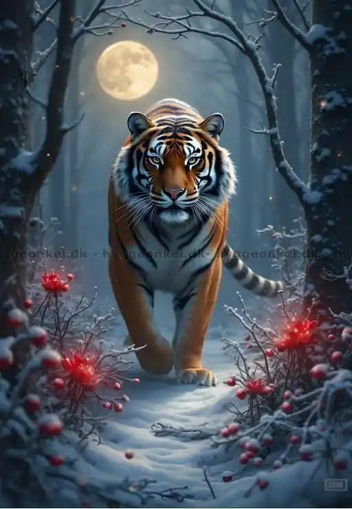 Tigern i vinterlandskapet, 1000 bitar | Mycket populär