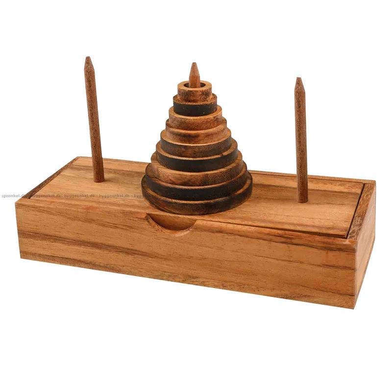 Tower of Hanoi Mörkt trä | Extra bra pris