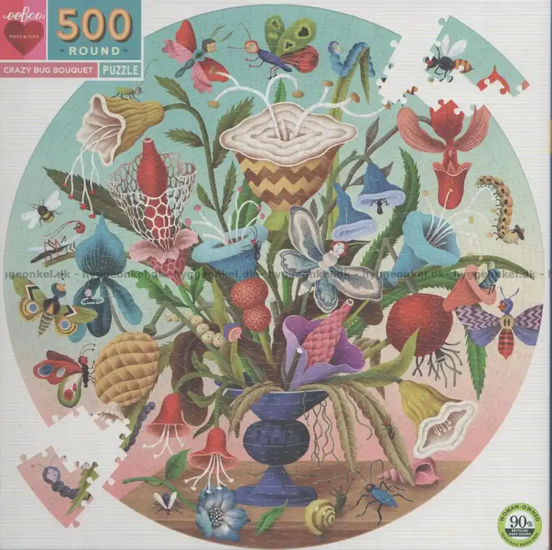 Vild blombukett - Runt pussel, 500 bitar | Begränsat antal