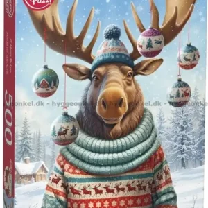Älg med julkulor, 500 bitar | Nedsatt pris