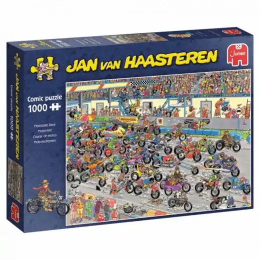 Efterfrågad | Jan van Haasteren Pussel - Motorbike Race 1000 Bitar