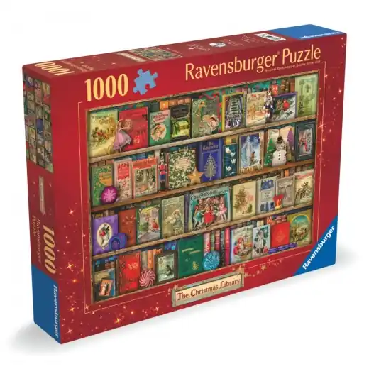 Bästa pris - Ravensburger pussel The Christmas Library 1000 Bitar