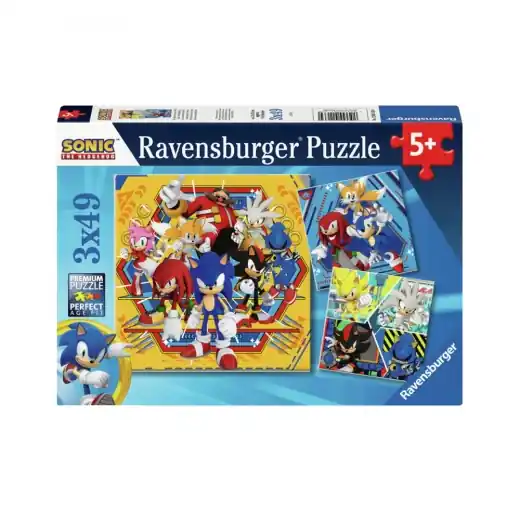 Extra bra pris - Ravensburger Pussel Sonic Core 3x49 Bitar