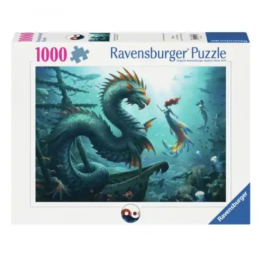 Bara idag - Ravensburger Pussel Enchanted Depths Dragon Mermaid 1000 Bitar