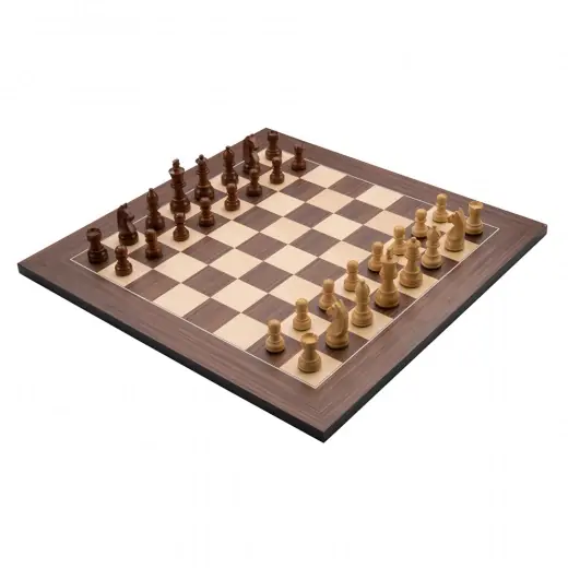 Longfield Chess Set Walnut 40 mm | Rabatter