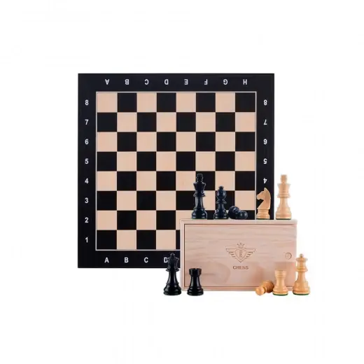 Bästsäljare | Longfield Chess Set Black Maple NL 50 mm