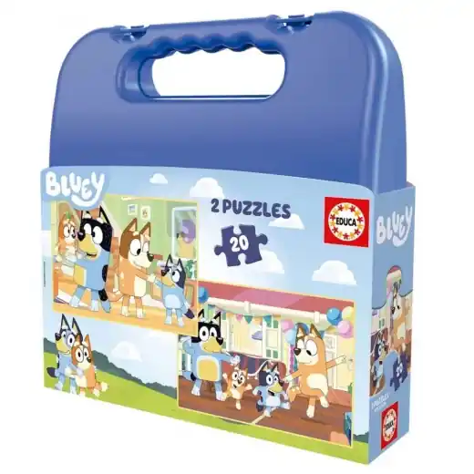 Deal - Educa Pussel Bluey väska 2 x 20 Bitar