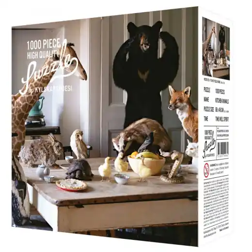 Kylskåpspoesi Pussel - Kitchen Animals 1000 Bitar - Bra pris just nu
