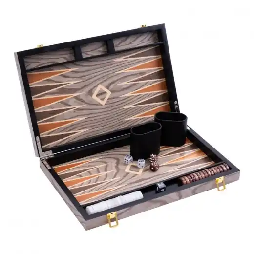 Longfield Backgammon Medium Ebony | Extra rabatt