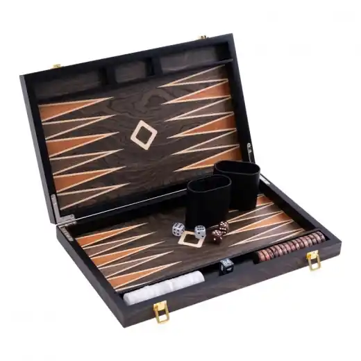 Bästsäljare - Longfield Backgammon Medium Brown Ebony