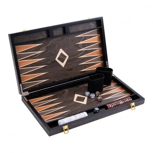 Longfield Backgammon Large Brown Ebony | Erbjudande