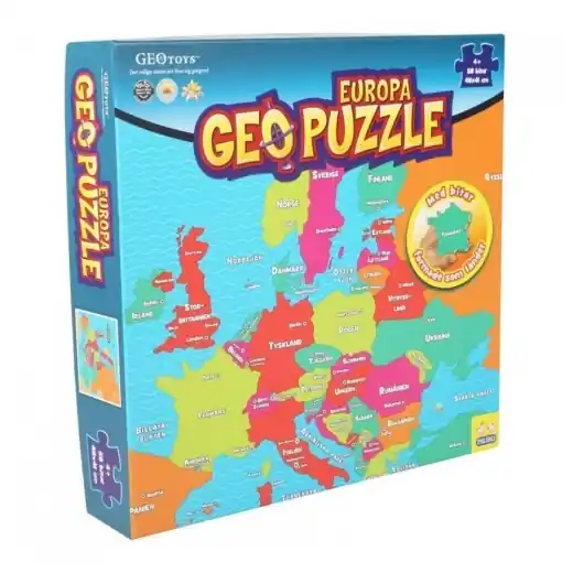 Geo Puzzle Europa 58 Bitar - Nyhet