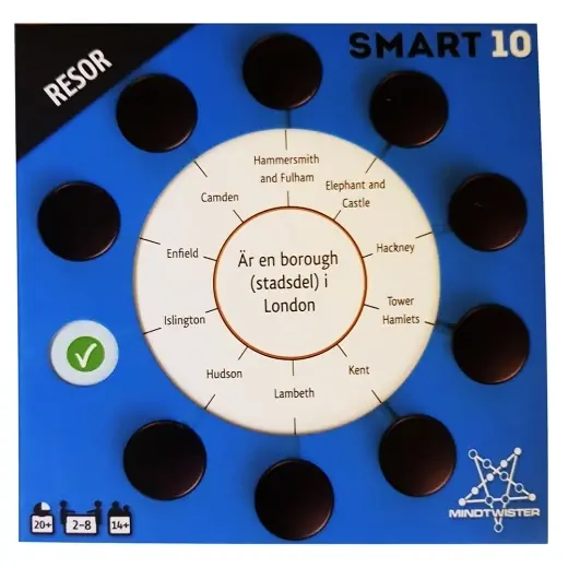 Nytt lägre pris - Smart 10 Frågekort Resor (Exp.)