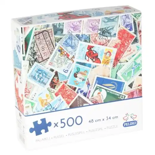 Favorit - Peliko Pussel - Frimärken 500 Bitar