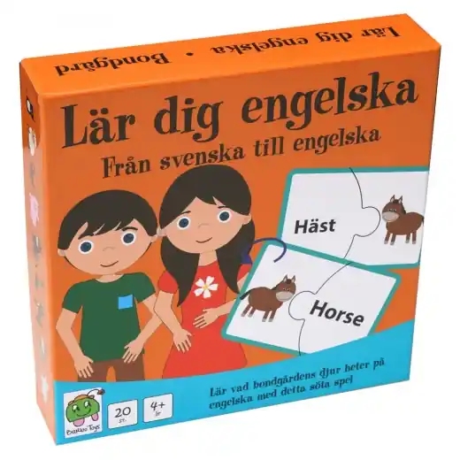 Precis inkommet | Pussel - Lär dig engelska Bondgård 20 x 2 Bitar
