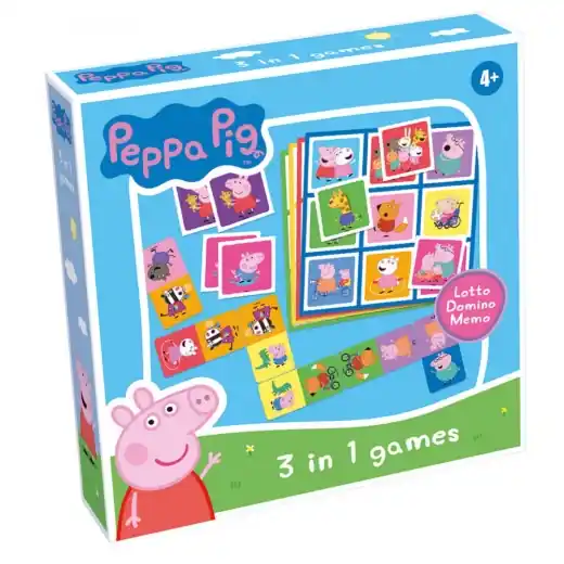 Peppa Pig - Lotto, Domino, Memo - 3 in 1 - Dagens deal