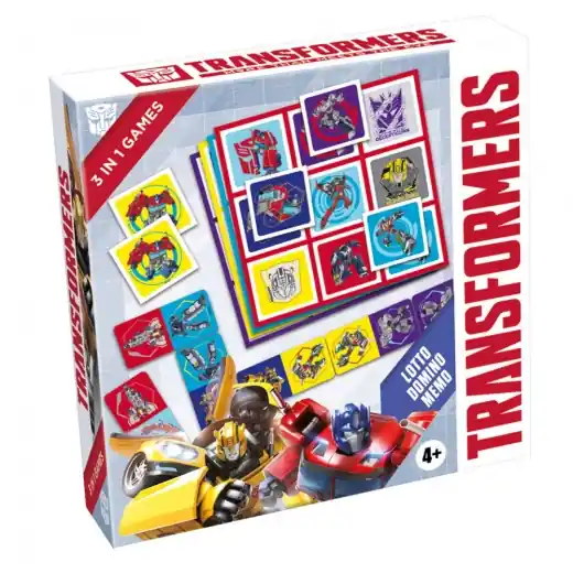 Kundernas favorit - Transformers - Lotto, Domino, Memo - 3 in 1