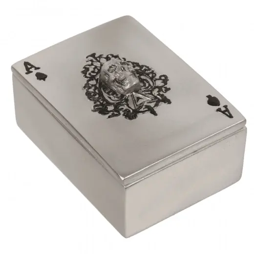 Lägg i varukorg - Kortleksförvaring - Skull - Silver