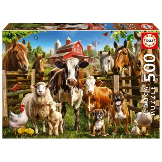 Beställ online | Educa Pussel Farmyard Buddies 500 Bitar