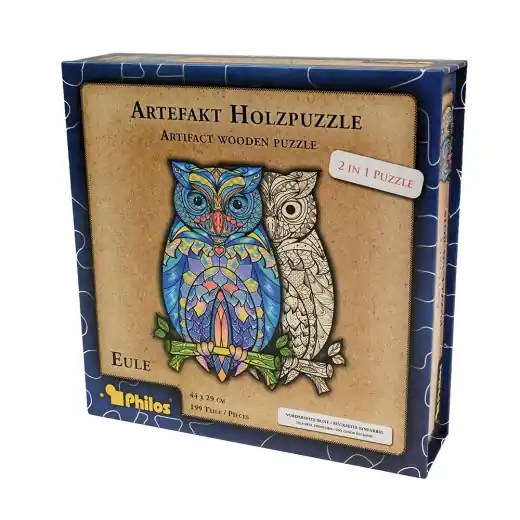 Direkt från tillverkaren - Artefakt träpussel - Owl 199 bitar