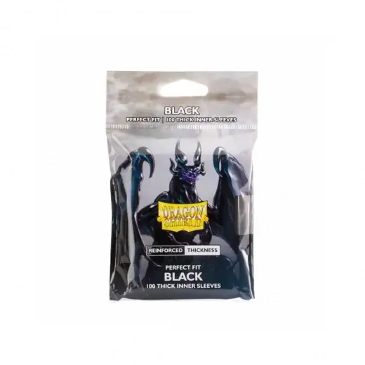 Snabb frakt - Sleeves Dragon Shield - 63 x 88 mm Perfect Fit Thick Inner - Black