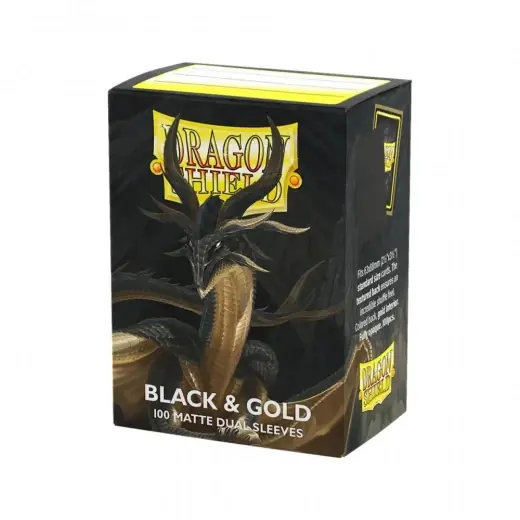 Sleeves Dragon Shield Matte Dual - 63 x 88 mm Black & Gold - Enkel beställning