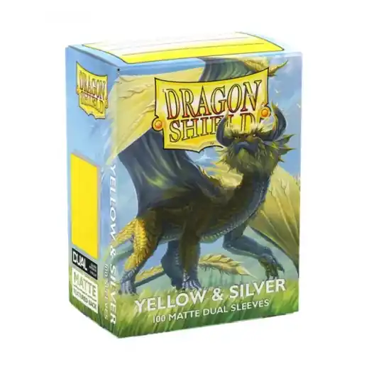 Sleeves Dragon Shield Matte Dual - 63 x 88 mm Yellow & Silver - Kanonpris