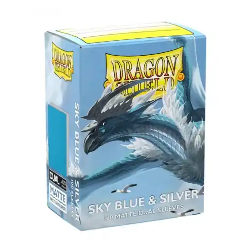 Sleeves Dragon Shield Matte Dual - 63 x 88 mm Blue & Silver | Expressfrakt