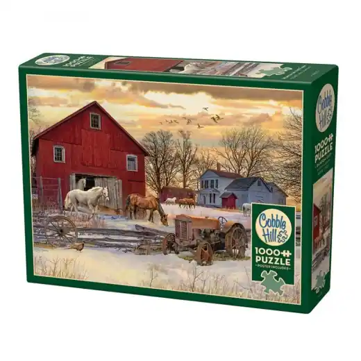 Toppkvalitet | Cobble Hill Pussel - Winter on the Farm 1000 Bitar