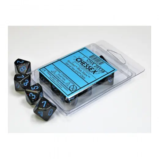 Sista dagarna - Dice Set D10 Speckled Blue Stars