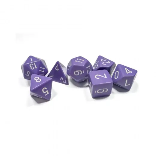 Populärt just nu - Dice Set 7 Opaque Purple/White