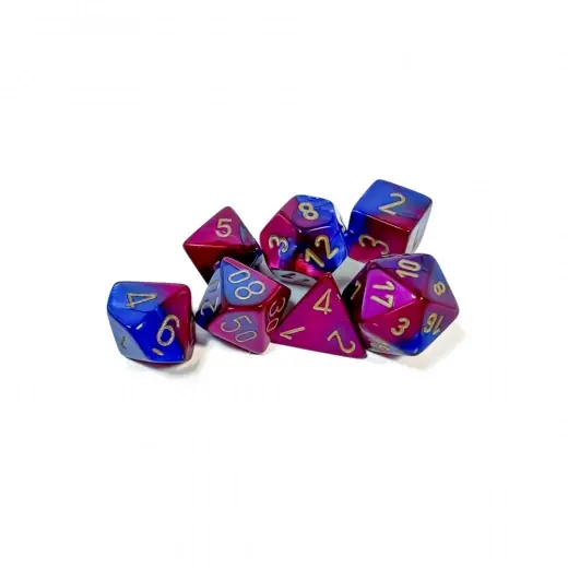 Dice Set 7 Gemini Blue-Purple/Gold | Storsäljare