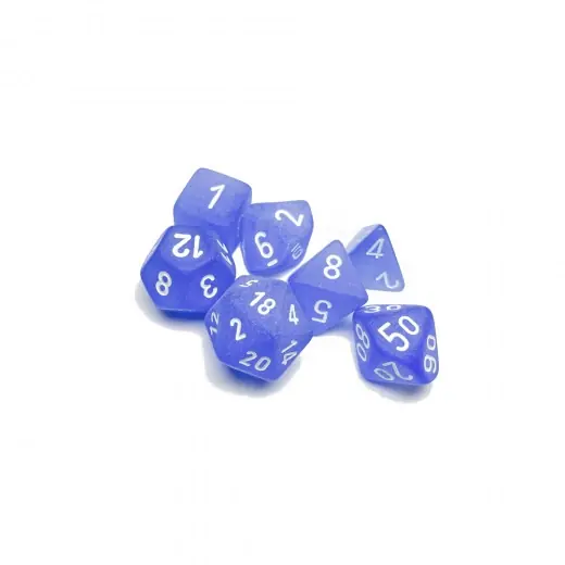 Dice Set 7 Frost Blue/White - Spara nu