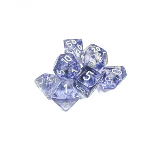Dice Set 7 Nebula Black/White | Nedsatt pris