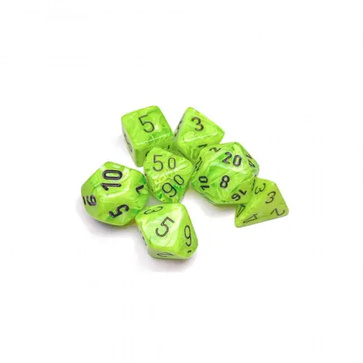 Bra pris | Dice Set 7 Vortex Bright Green/Black