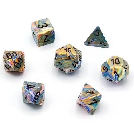 Dice Set 7 Festive Vibrant/Brown | Rabatter