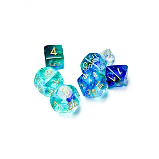 Dice Set 7 Nebula Oceanic/Gold Luminary | Snart slut