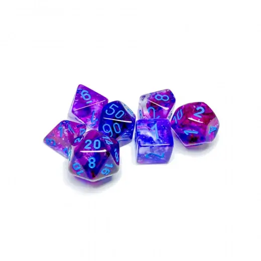 Kampanj - Dice Set 7 Nebula Nocturnal/Blue Luminary