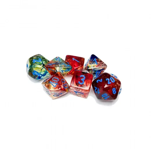 Dice Set 7 Nebula Primary/Blue Luminary - Lågt pris