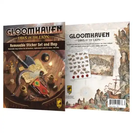 Gloomhaven Jaws of the Lion - Removable Sticker Set & Map - Skynda dig