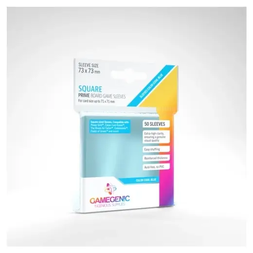 GameGenic Prime Sleeves Clear 71 x 71 mm | Slutrea