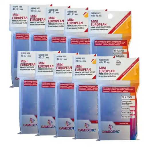Erbjudande - GameGenic Prime Sleeves Clear 44 x 69 mm 10 pack