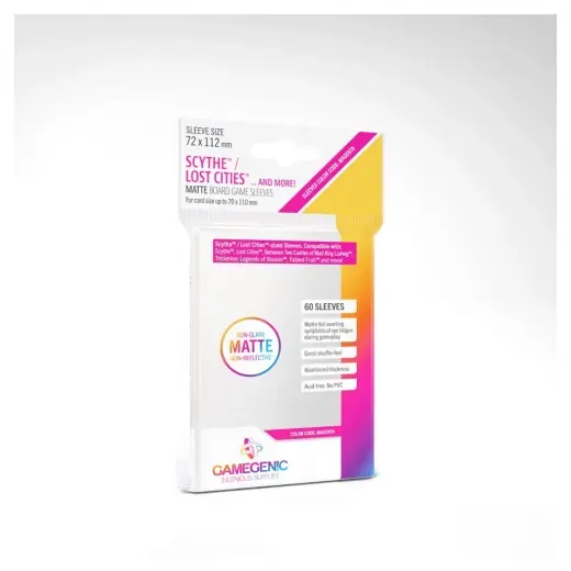 GameGenic Matte Sleeves Clear 70 x 110 mm - Handla online